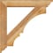 Ekena Millwork Balboa Traditional Rough Sawn Bracket w/ Offset Brace, Western Red Cedar, 6"W x 32"D x 32"H BKT0604X32X32BOA01RWR - alternate 2
